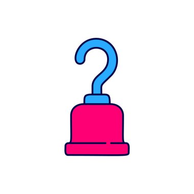 Doldurulmuş Korsan kancası simgesi beyaz arkaplanda izole edildi. Vektör