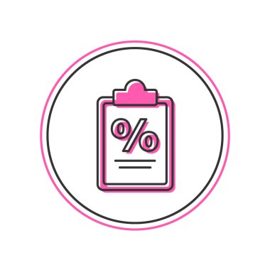 Doldurulmuş Finans belgesi simgesi beyaz arkaplanda izole edildi. Fatura ya da fatura konsepti için kağıt banka belgesi. Vektör.