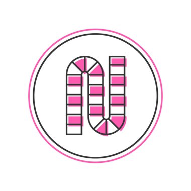 Doldurulan ana hat oyun simgesi beyaz arkaplanda izole edildi. Vektör.