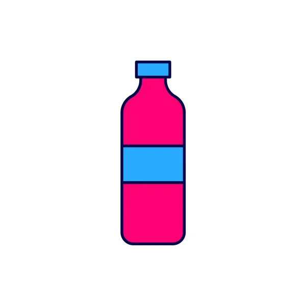 充填概要白地に分離された水のアイコンのボトル ソーダアクアドリンクの看板 ベクトル — ストックベクタ