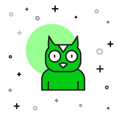 Beyaz arka planda izole edilmiş özgün baykuş simgesi. Hayvan sembolü. Vektör.