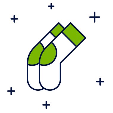 Doldurulmuş Çorap simgesi beyaz arkaplanda izole edildi. Vektör.