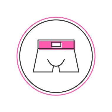 Filled outline Men underpants icon isolated on white background. Man underwear. Vector.
