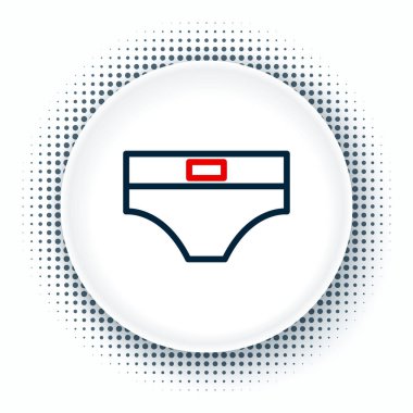 Çizgi Adamlarının iç çamaşırı simgesi beyaz arkaplanda izole edildi. Erkek iç çamaşırı. Renkli taslak konsepti. Vektör.