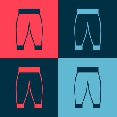 Pop Art Pants simgesi renk arkaplanında izole edildi. Pantolon imzası. Vektör.