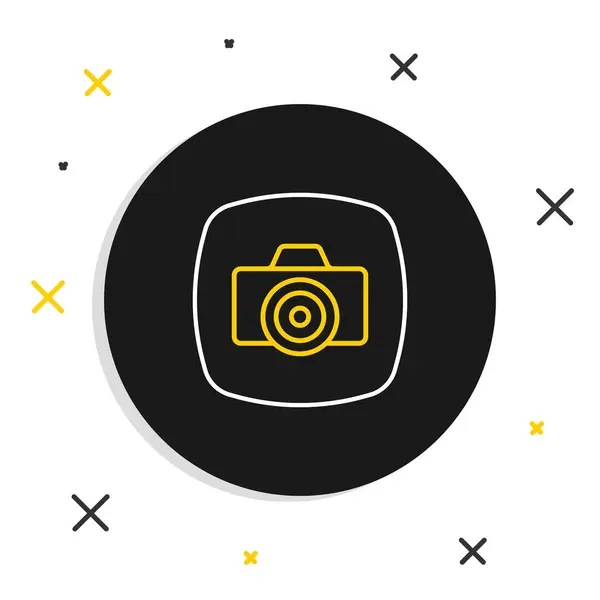 Zeile Foto Kamera Symbol Isoliert Auf Weißem Hintergrund Fotokamera Digitale — Stockvektor