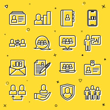 Hat Proje Üs Kimlik Rozet Lideri Yöneticilerin Değişim Çalışmaları ve simgesi. Vektör.