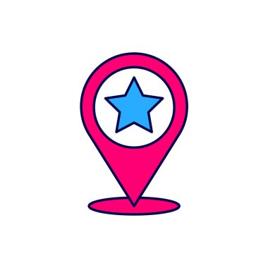 Doldurulmuş ABD Bağımsızlık Günü simgesi beyaz arka planda izole edildi. 4 Temmuz. Amerika Birleşik Devletleri ülkesi. Vektör.