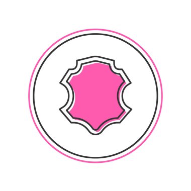 Beyaz arkaplanda izole edilmiş ana hatlı deri simgesi. Vektör.