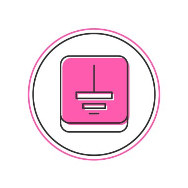 Filled outline Electrical symbol ground icon isolated on white background. Protective earth ground symbol icon in electricity. Vector.