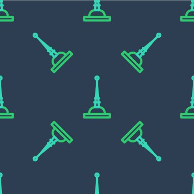 Çizgi Anten simgesi mavi arkaplandaki kusursuz deseni izole etti. Radyo anteni kablosuz. Teknoloji ve ağ sinyali radyo anteni. Vektör.