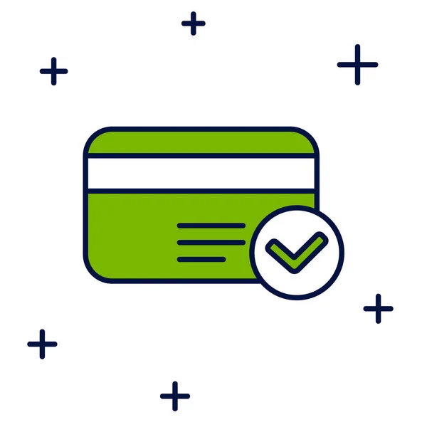 Fylld Kontur Kreditkortsikonen Isolerad Vit Bakgrund Betalning Online Kontantuttag Finansiella — Stock vektor