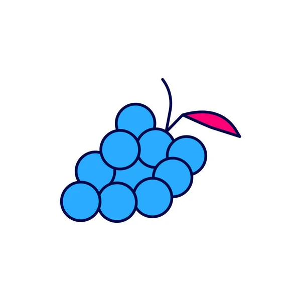 Gefüllte Umrisse Traubenfrucht Symbol Isoliert Auf Weißem Hintergrund Vektor — Stockvektor