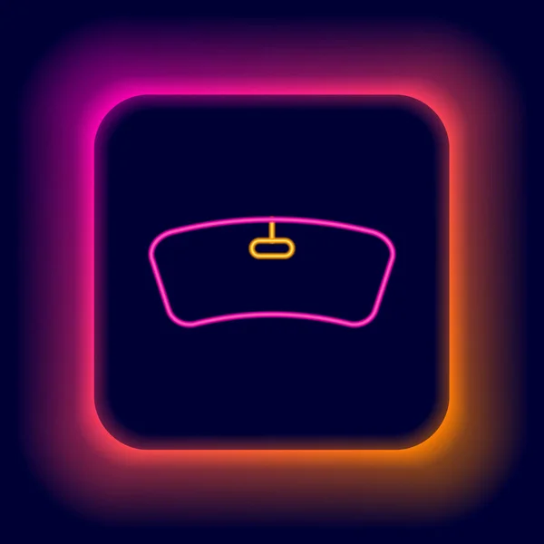 Glowing Neon Line Windshield Icon Isolated Black Background Colorful Outline — Stock Vector