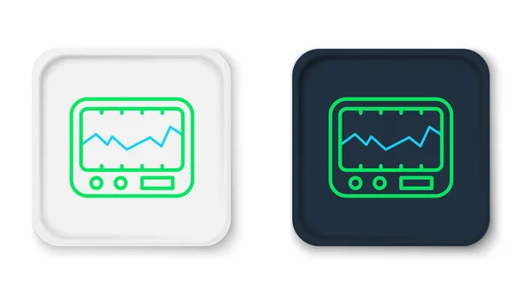 stock vector Line Electrical measuring instrument icon isolated on white background. Analog devices. Measuring device laboratory research. Colorful outline concept. Vector.