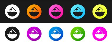 Karton kutu simgesini siyah beyaz arkaplanda izole et. Kutu, paket, paket işareti. Teslimat ve ambalaj. Vektör.