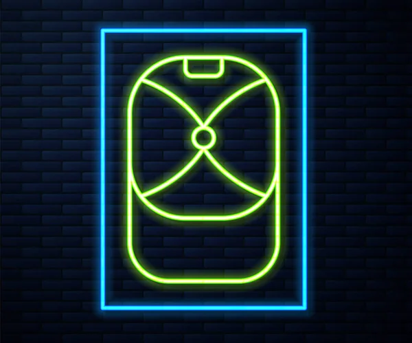 Glowing Neon Line Baseball Cap Icon 배경에 스포츠 스포츠 유니폼 — 스톡 벡터
