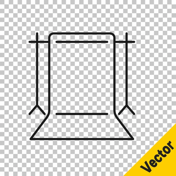 Черная Линия Пустой Значок Студии Фото Изолирован Прозрачном Фоне Фон — стоковый вектор