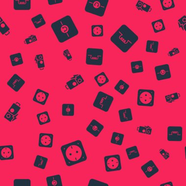 Elektrik prizi, Ohmmeter, batarya şarjı ve indüktörü kusursuz şablona ayarlayın. Vektör