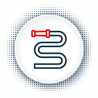 Hat yangın hortumu makarası simgesi beyaz arkaplanda izole edildi. Renkli taslak konsepti. Vektör