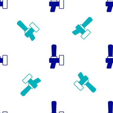 Mavi Bira tıklatma simgesi beyaz arkaplanda izole edilmiş pürüzsüz desen. Vektör