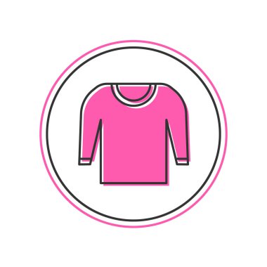 Doldurulmuş Süveter simgesi beyaz arkaplanda izole edildi. Kazak ikonu. Vektör