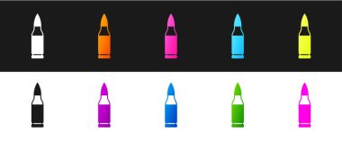 Kurşun simgesini siyah beyaz arkaplanda izole et. Vektör