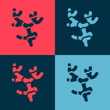 Pop Art Ginger kök simgesi renk arkaplanında izole edildi. Vektör