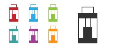 Siyah Vape mod aygıt simgesi beyaz arkaplanda izole edildi. Tüttürme aleti. Buharlaştırıcı Cihaz. Simgeleri renklendirin. Vektör