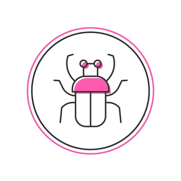 Filled Outline Stink Bug Icon Isolated White Background Vector — ストックベクタ