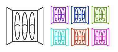 Beyaz arkaplanda siyah çizgi sigara simgesi izole edildi. Simgeleri renklendirin. Vektör