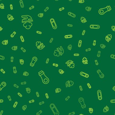 Elektrik demirini, fermuarı ve emniyet pimini kusursuz desene ayarla. Vektör