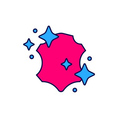 Beyaz arkaplanda izole edilmiş ana hatlı deri simgesi. Vektör