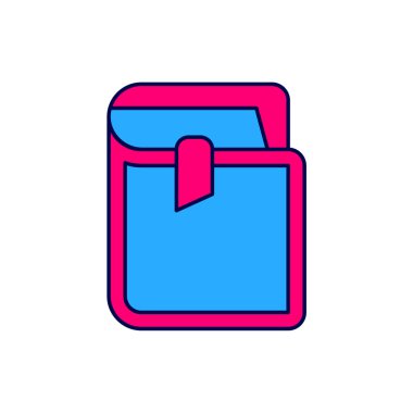 Doldurulmuş Kitap simgesi beyaz arkaplanda izole edildi. Vektör