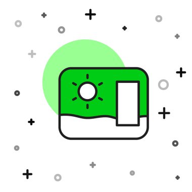 Doldurulmuş seyahat kartı simgesi beyaz arkaplanda izole edildi. Turist tebrik kartı. Vektör