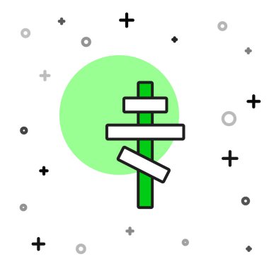 Doldurulmuş Hristiyan haç simgesi beyaz arkaplanda izole edildi. Kilise haçı. Vektör