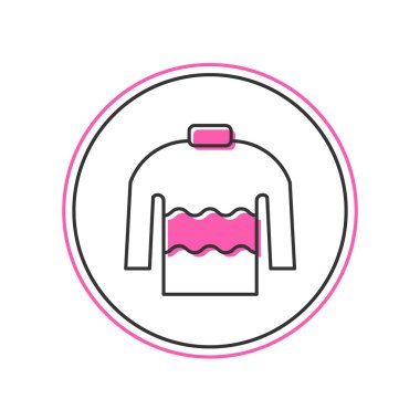 Doldurulmuş Süveter simgesi beyaz arkaplanda izole edildi. Kazak ikonu. Vektör