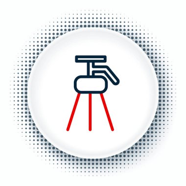 Tripod simgesi beyaz arkaplanda izole edildi. Renkli taslak konsepti. Vektör