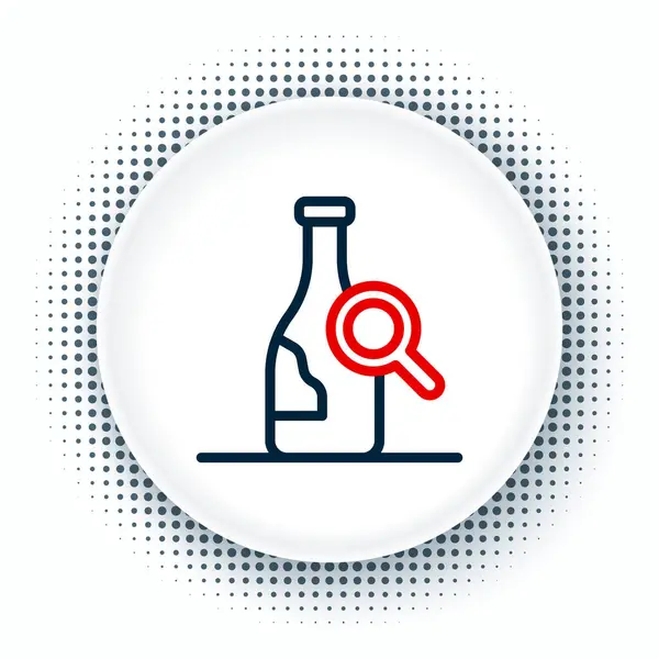 Line Bottle Wine Icon Isolated White Background Rincian Tentang Anggur - Stok Vektor