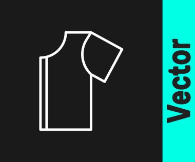 Siyah arkaplanda beyaz çizgi dikiş deseni simgesi izole edildi. Dikiş için işaretler. Vektör.