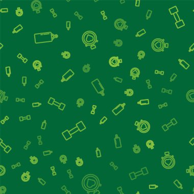 Sırayı belirle Kum Torbası, Dumbbell ve Heart merkezi kronometreyi kusursuz şekilde ayarlayın. Vektör