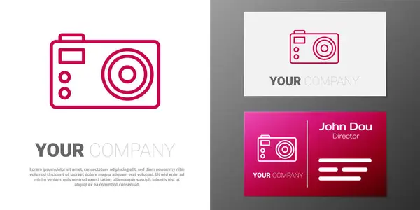 Logotyp Zeile Fotokamera Symbol Isoliert Auf Weißem Hintergrund Fotokamera Digitale — Stockvektor