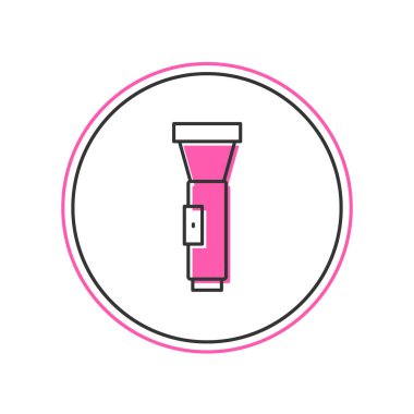 El feneri simgesi beyaz arkaplanda izole edildi. Vektör