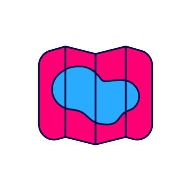 İzlanda simgesinin ana hatları beyaz arkaplanda izole edildi. Vektör