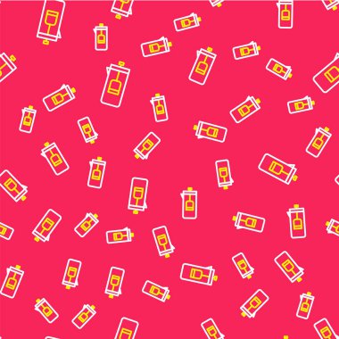 Fransız basın simgesi kırmızı arkaplanda izole edilmiş kusursuz desen. Vektör