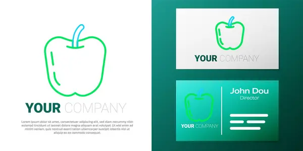 Ligne Icône Apple Isolé Sur Fond Blanc Fruit Avec Symbole — Image vectorielle