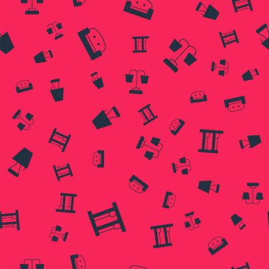 Ranza, Kol Sandalyesi, Masa lambası ve Avize 'yi pürüzsüz desenlere ayarlayın. Vektör