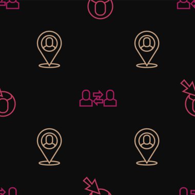 Çizgi İşçisi, konum ve takas işini kusursuz desen üzerine ayarla. Vektör