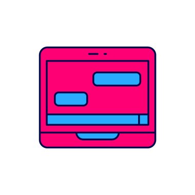 Beyaz arkaplanda izole edilmiş dizüstü bilgisayardaki yeni sohbet mesajları bildirimi. Smartphone sohbet mesajları konuşma baloncukları. Vektör