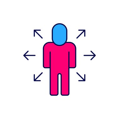 Doldurulmuş çoklu görev yöneticisi beyaz arkaplanda izole edilmiş simge üzerinde çalışıyor. Vektör